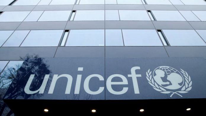 A UNICEF logo is pictured outside their offices in Geneva, Switzerland | File Photo: Reuters