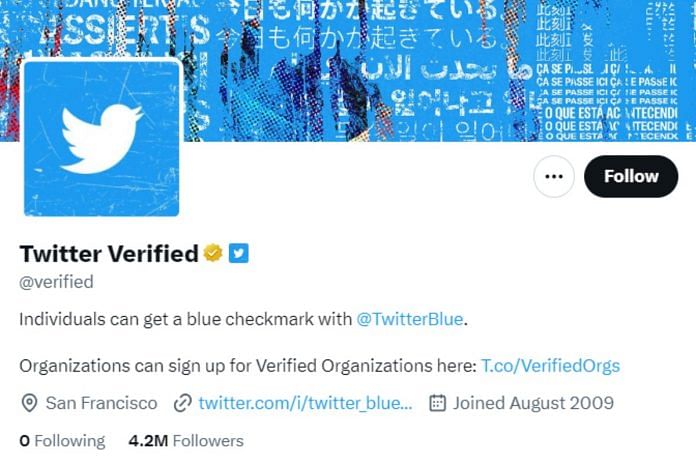 Twitter Verified handle | Screengrab