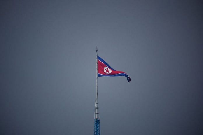 A North Korean flag flutters at the propaganda village of Gijungdong in North Korea | Reuters/Kim Hong-Ji/Pool