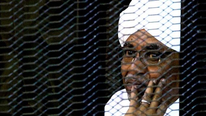 Sudan's former president Omar Hassan al-Bashir sits inside a cage at the courthouse where he is facing corruption charges, in Khartoum, Sudan on 28 September, 2019 | Reuters/Mohamed Nureldin Abdallah