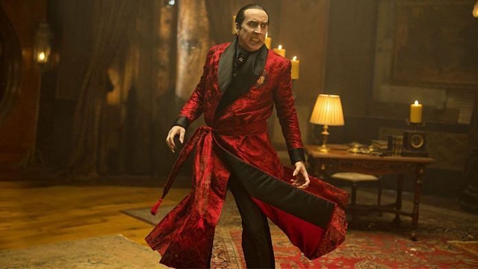 Nicolas cage as Dracula in Renfield | Renfield, Twitter