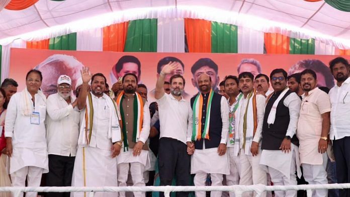 Rahul Gandhi addressing the crowd in Karnataka | INC, Twitter