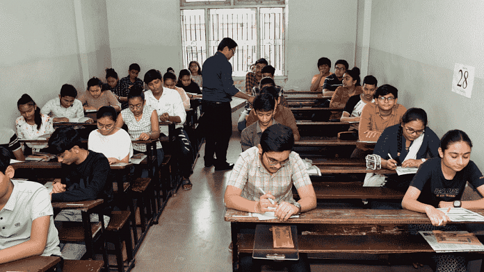 Representational photo of students taking their board exams in Surat | ANI