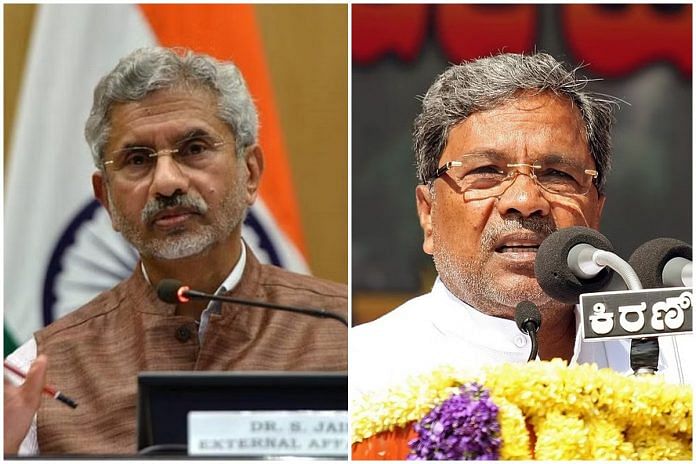 Foreign minister S. Jaishankar and former Karnataka chief minister Siddaramaiah are at the centre of the Twitter slugfest over Sudan crisis | ThePrint