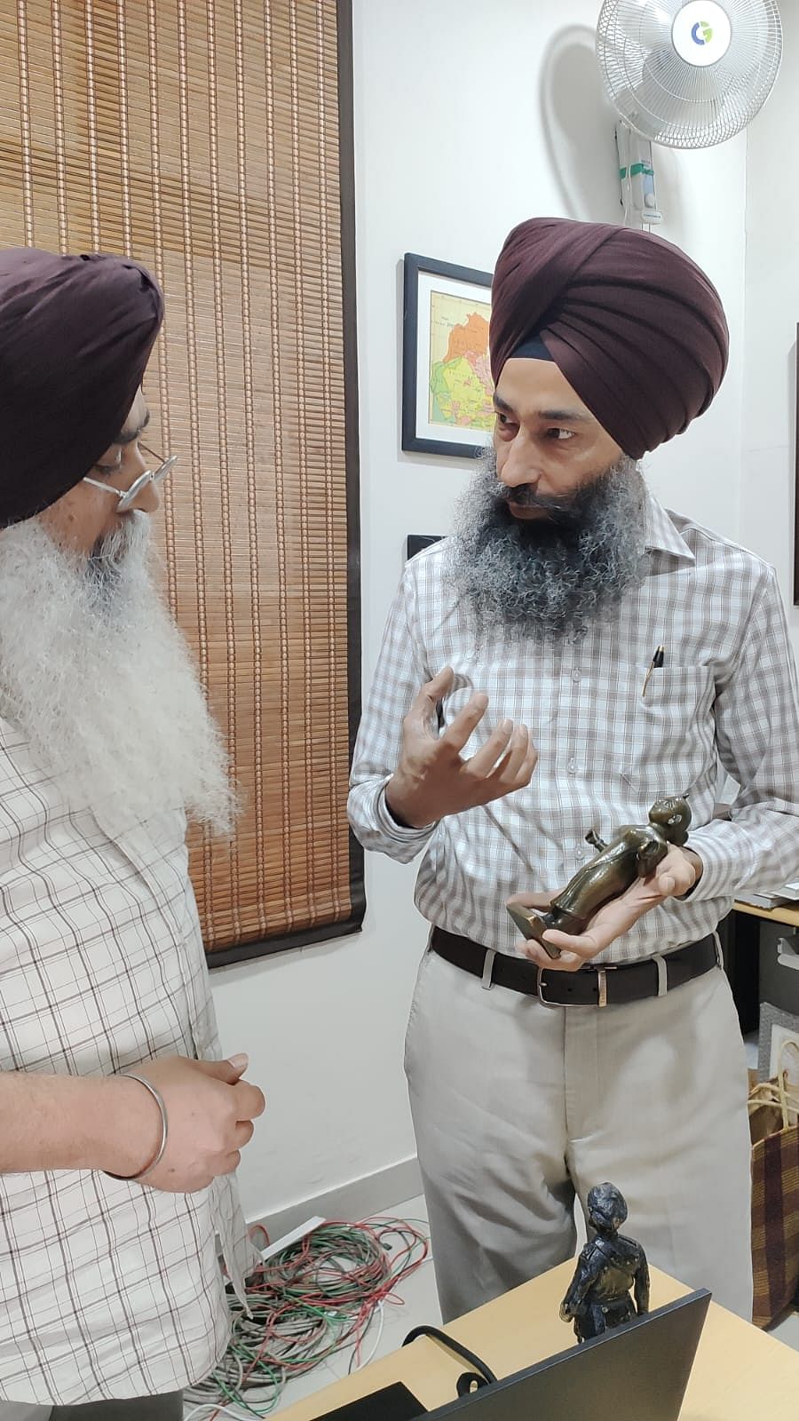 Davinder Pal (right) at the Panjab Digital Library in Chandigarh | By Special Arrangement