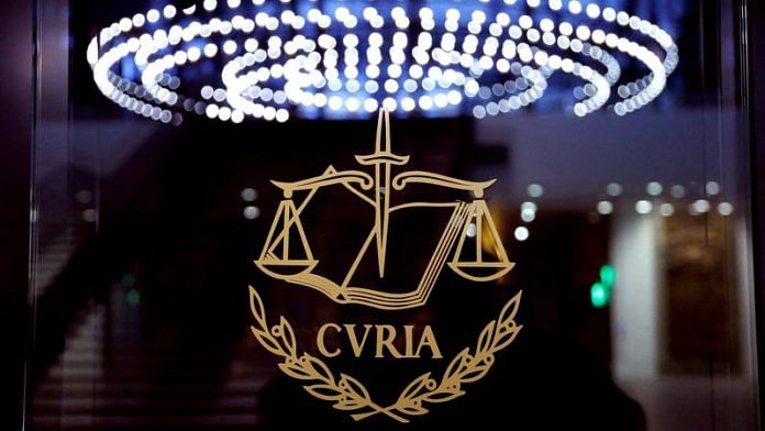 The logo of the European Court of Justice is pictured outside the main courtroom in Luxembourg | File Photo: Reuters