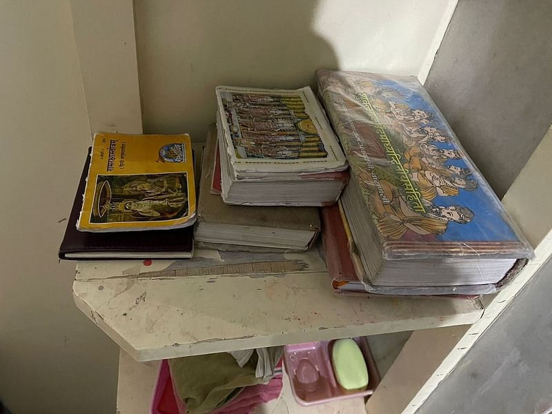 Religious books at a Ved Vidyalaya 