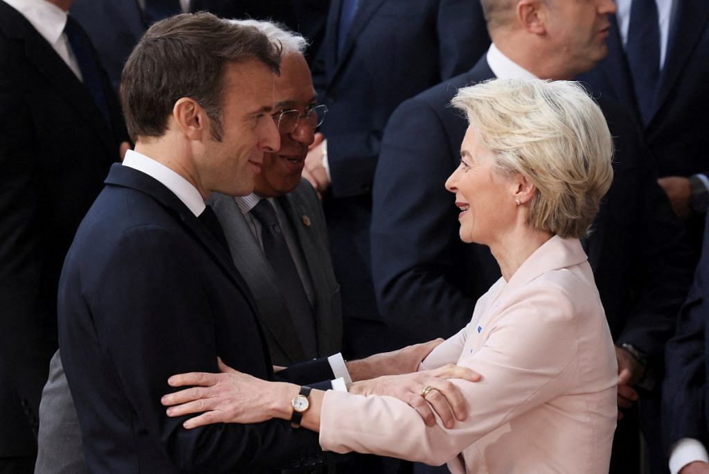 European Commission President Ursula von der Leyen and France's President Emmanuel Macron attend the European leaders summit in Brussels | Reuters file photo