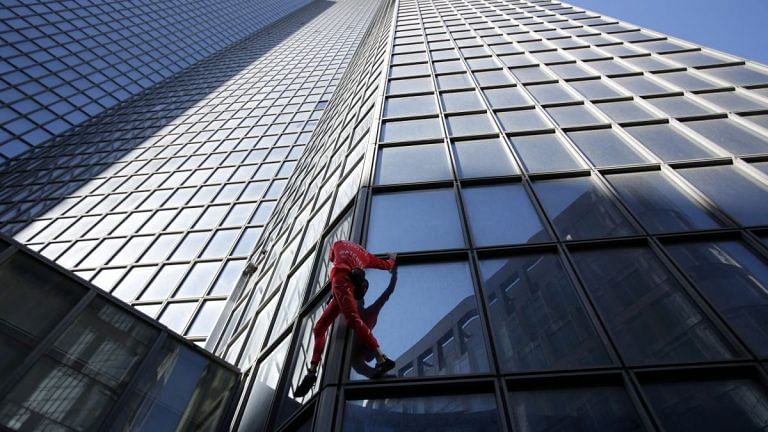 ‘French Spiderman’ climbs Paris skyscraper as protest against Macron’s pension law