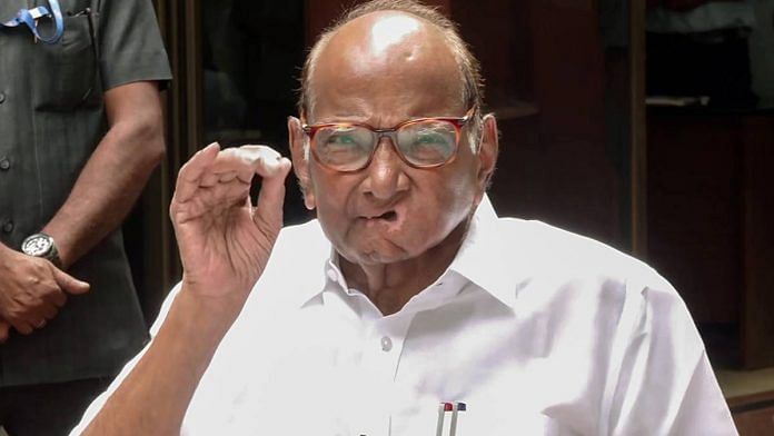 File photo of Nationalist Congress Party (NCP) chief Sharad Pawar | ANI