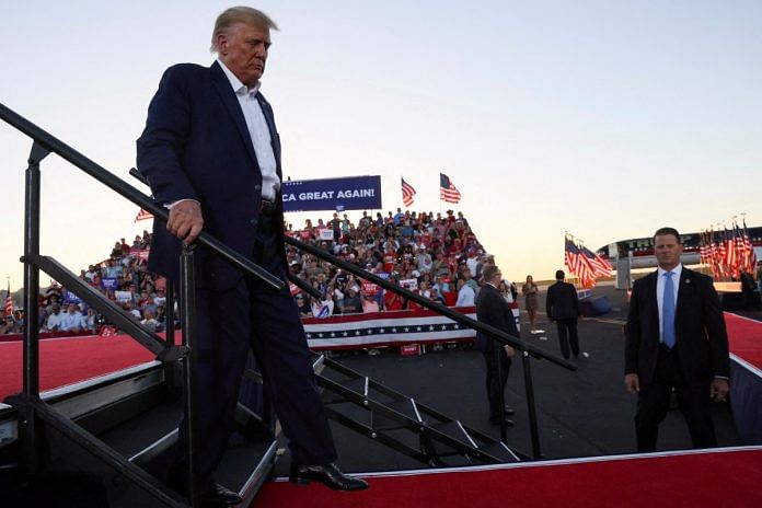 Former U.S. President Donald Trump attends his first campaign rally after announcing his candidacy for president in the 2024 election at an event in Waco, Texas | Reuters file photo