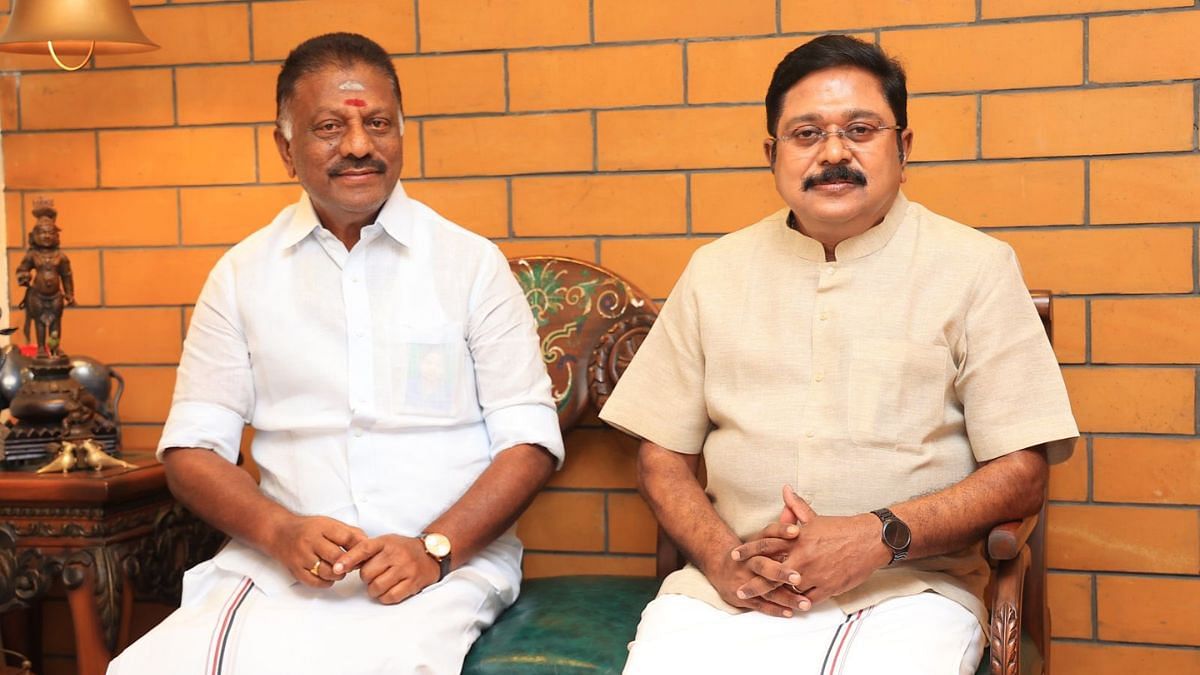 O. Panneerselvam with TTV Dhinakaran | Photo by special arrangement