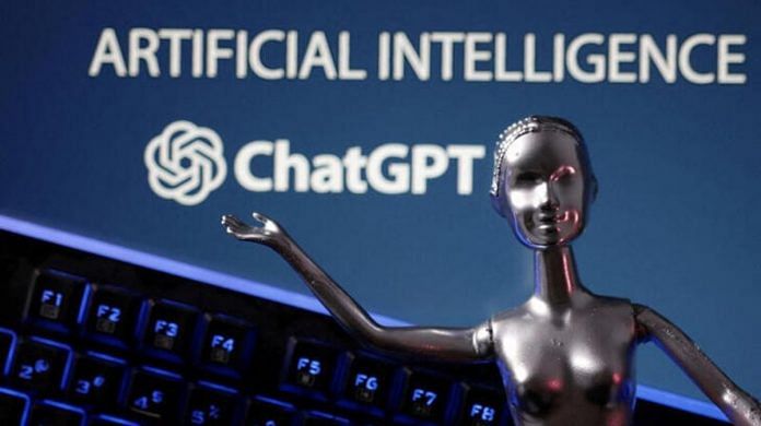 ChatGPT logo and AI Artificial Intelligence words are seen in this illustration | Reuters
