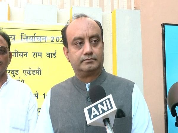 UP urban body elections: BJP's Sudhanshu Trivedi casts his vote in Lucknow