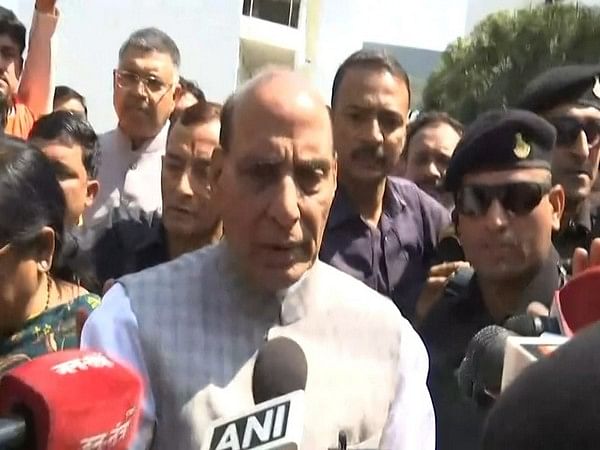 UP municipal elections: Defence minister Rajnath Singh casts vote in Lucknow