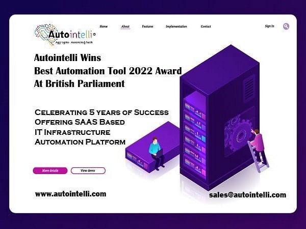Autointelli, a company specialising in AIOps (Artificial Intelligence for IT Operations), Wins Award for Best Automation Tool 2022 at Britain`s Houses of Parliament, Westminster
