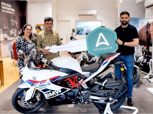 Advantage Club #JackpotJunction Winner takes home a BMW Bike