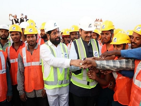 Maharashtra CM Shinde, Deputy CM Fadnavis inspect Mumbai Trans-Harbour ...