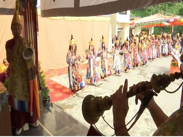 Tibetan Buddhists perform Lama dance to celebrate birthday of Guru Padmasambhava