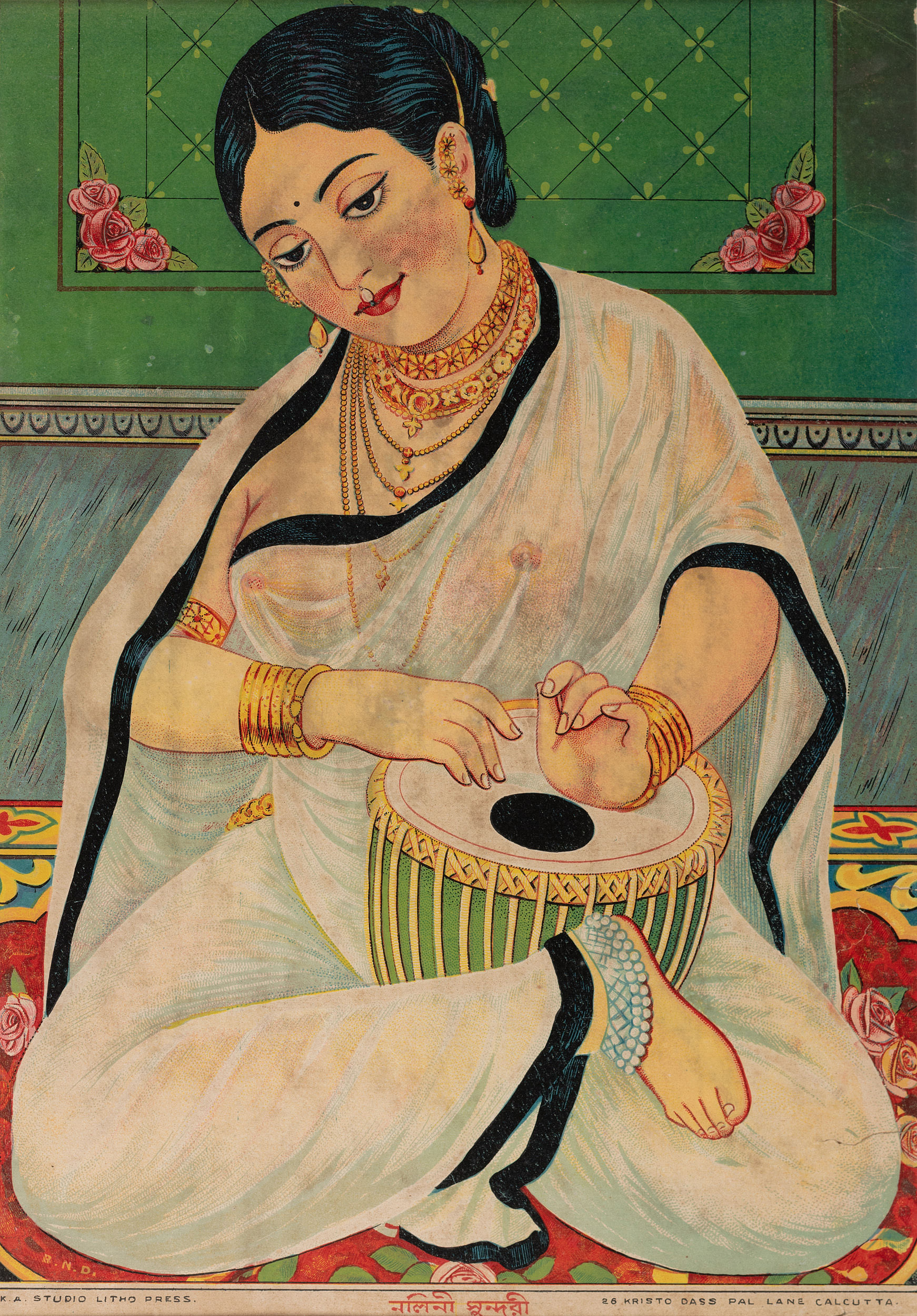 A courtesan playing the tabla | Special arrangement