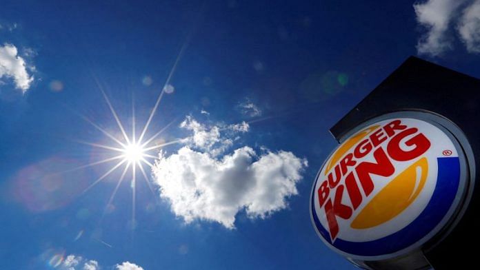 The logo of a Burger King fast food outlet is seen at the chain's drive-through branch in Hanau | File Photo: Reuters