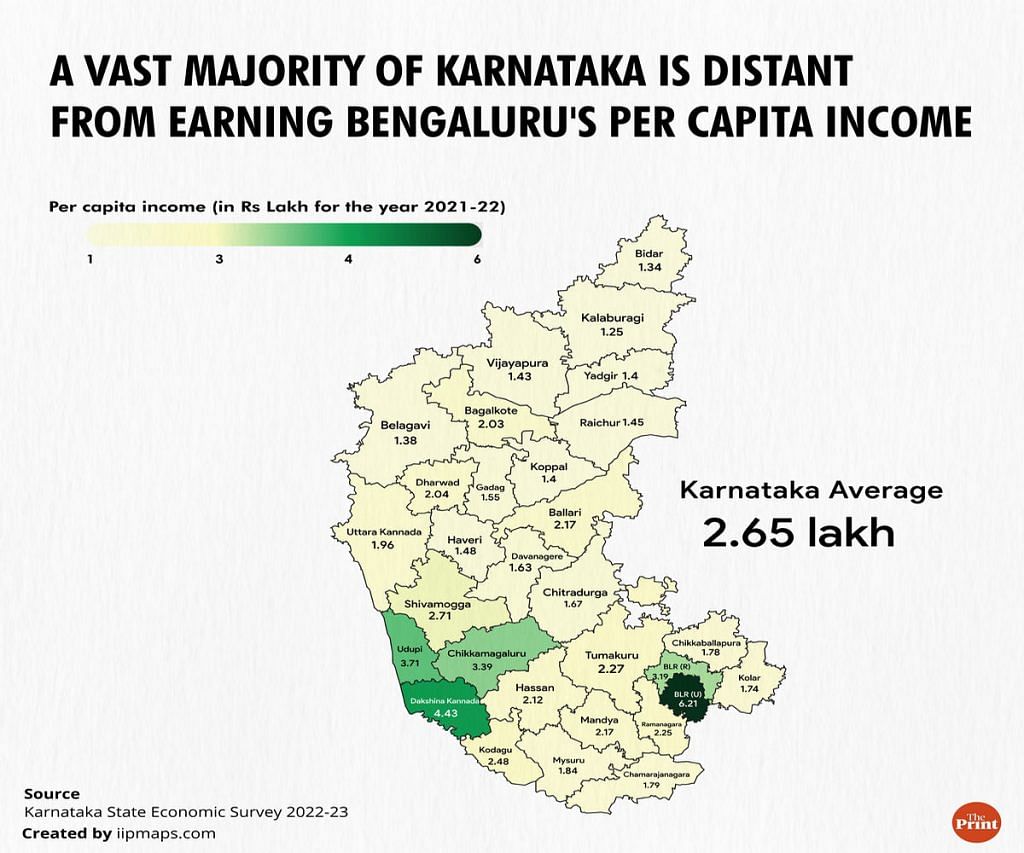 per capita income karnataka map