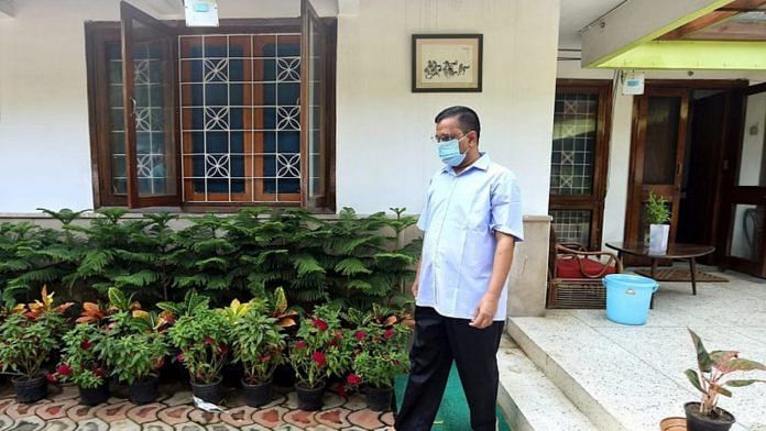 File photo of Delhi CM Arvind Kejriwal at his residence | ANI