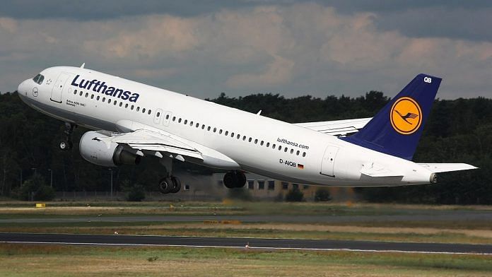 A Lufthansa flight