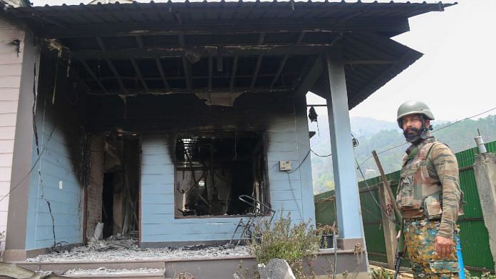 A burnt-up home at Langol Game village in Imphal | Suraj Singh Bisht | ThePrint
