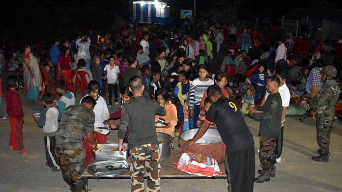 Evacuated people from all communities are being provided food and shelter by the Army in Manipur | ANI file photo