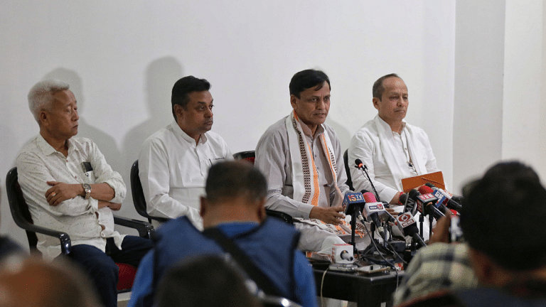 Before Amit Shah’s Manipur visit, MoS, BJP spokesperson head to violence-hit Churachandpur