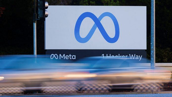 Morning commute traffic streams past the Meta sign outside the headquarters of Facebook parent company Meta Platforms Inc in Mountain View, California | Reuters/Peter DaSilva