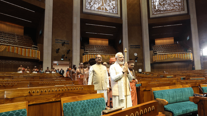 Prime Minister Narendra Modi inaugurated the new Parliament building on Sunday | Twitter: @narendramodi