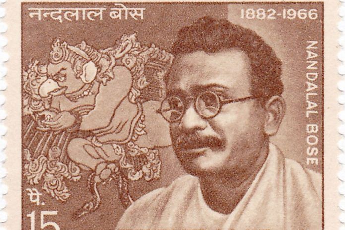 Nandalal Bose on an Indian commemorative stamp | Wikimedia Commons