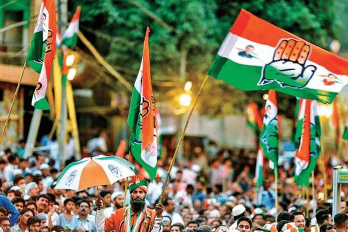 Congress supporters in a rally in Karnataka | Image: PTI