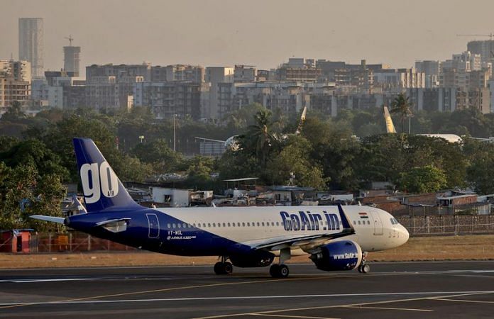 A Go First airline, formerly known as GoAir, Airbus A320-271N passenger aircraft prepares to take off from Chhatrapati Shivaji International Airport in Mumbai | Reuters file photo