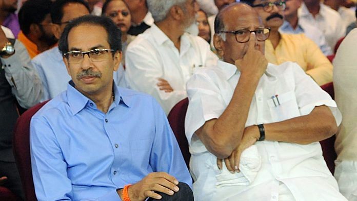 Shiv Sena (UBT) chief Uddhav Thackeray and NCP chief Sharad Pawar | ANI file photo