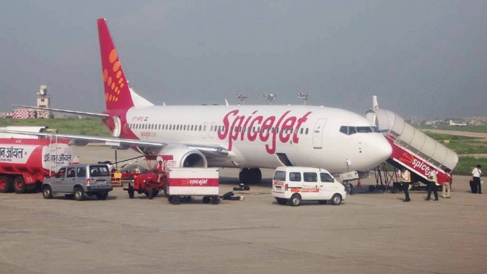 File photo of a SpiceJet plane at an airport | Pxfuel