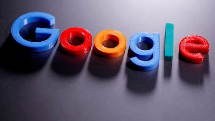 A 3D-printed Google logo is seen in this illustration | Reuters