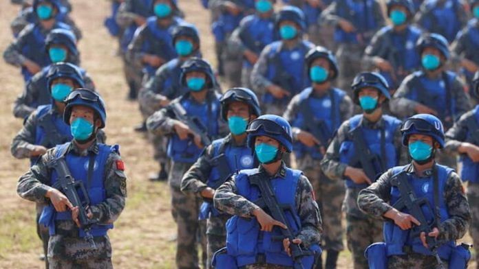 PLA soldiers take part in a joint multinational UN peacekeeping military exercise with troops from Pakistan, Mongolia and Thailand, in China's Henan province in 2021 | Reuters/Carlos Garcia Rawlins