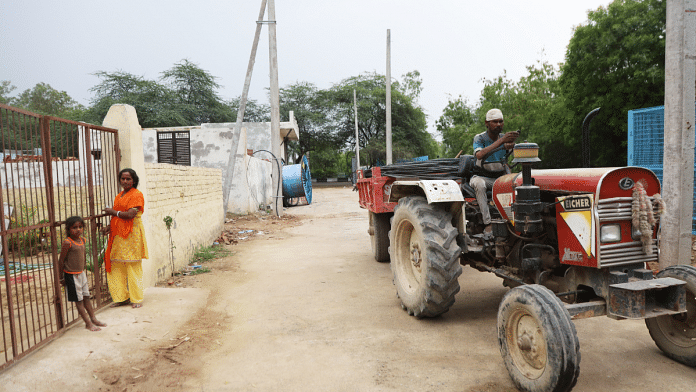 Ongoing construction at Sector 12 of Gadi Khusro village I Manisha Mondal | ThePrint