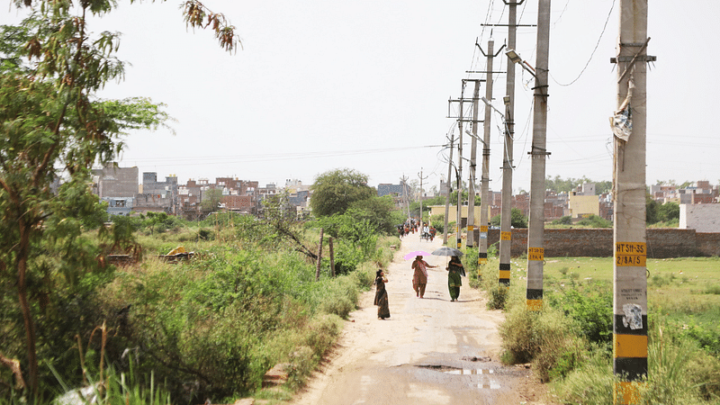A road in Sector 12C of Kadipur village I Manisha Mondal | ThePrint 