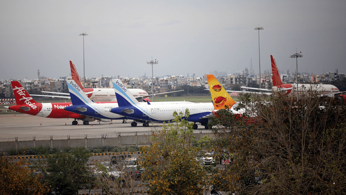 File photo of planes parked at Delhi's IGI Airport | ANI
