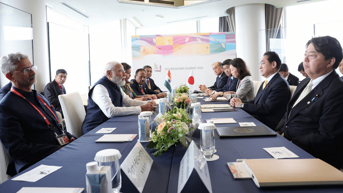 PM Narendra Modi with his Japanese counterpart Fumio Kishida at G7 Summit | PTI