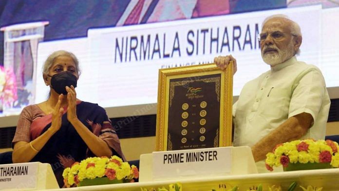 File photo of Nirmala Sitharaman and Modi | Suraj Singh Bisht | ThePrint