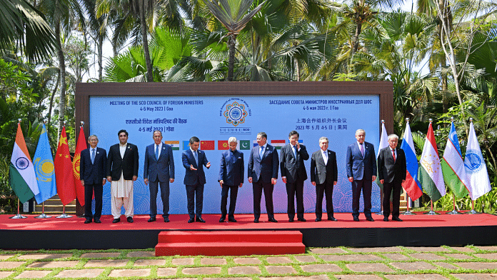 File photo of External Affairs Minister S. Jaishankar with his counterparts from SCO member states in Goa | ANI