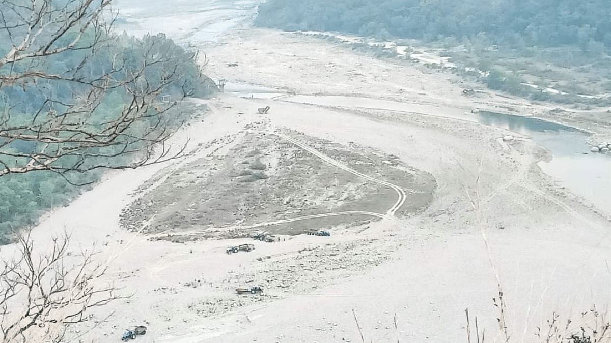 Aerial view of illegal mining at Neugal Khad in Himachal Pradesh | By Special Arrangement