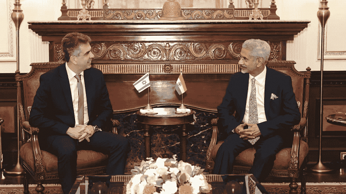 Minister for External Affairs S. Jaishankar meeting Israel Foreign Minister Eli Cohen in New Delhi | Photo: Twitter/ @DrSJaishankar