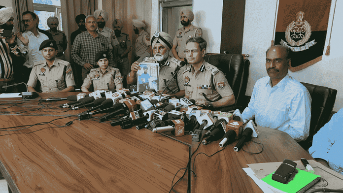 Punjab Director General of Police (DGP) Gaurav Yadav and Amritsar Police Commissioner Naunihal Singh addressing a press conference | By special arrangement