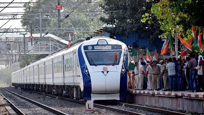 Vande Bharat Express train connecting Delhi-Jaipur-Ajmer at Gurugram railway station | ANI file photo